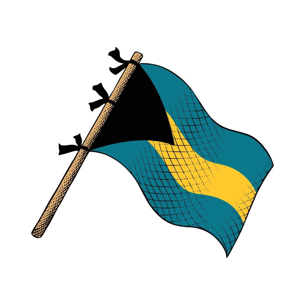 bahamas país bandeira vetor