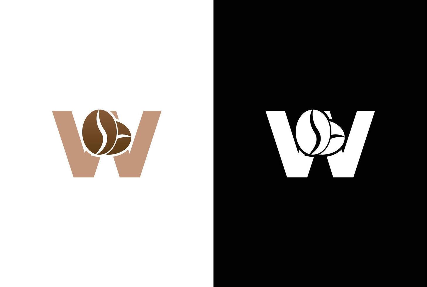 inicial carta W café logotipo modelo. carta W café fazer compras ícone, café marca, minimalista, moderno adequado para café fazer compras logotipo modelo. vetor