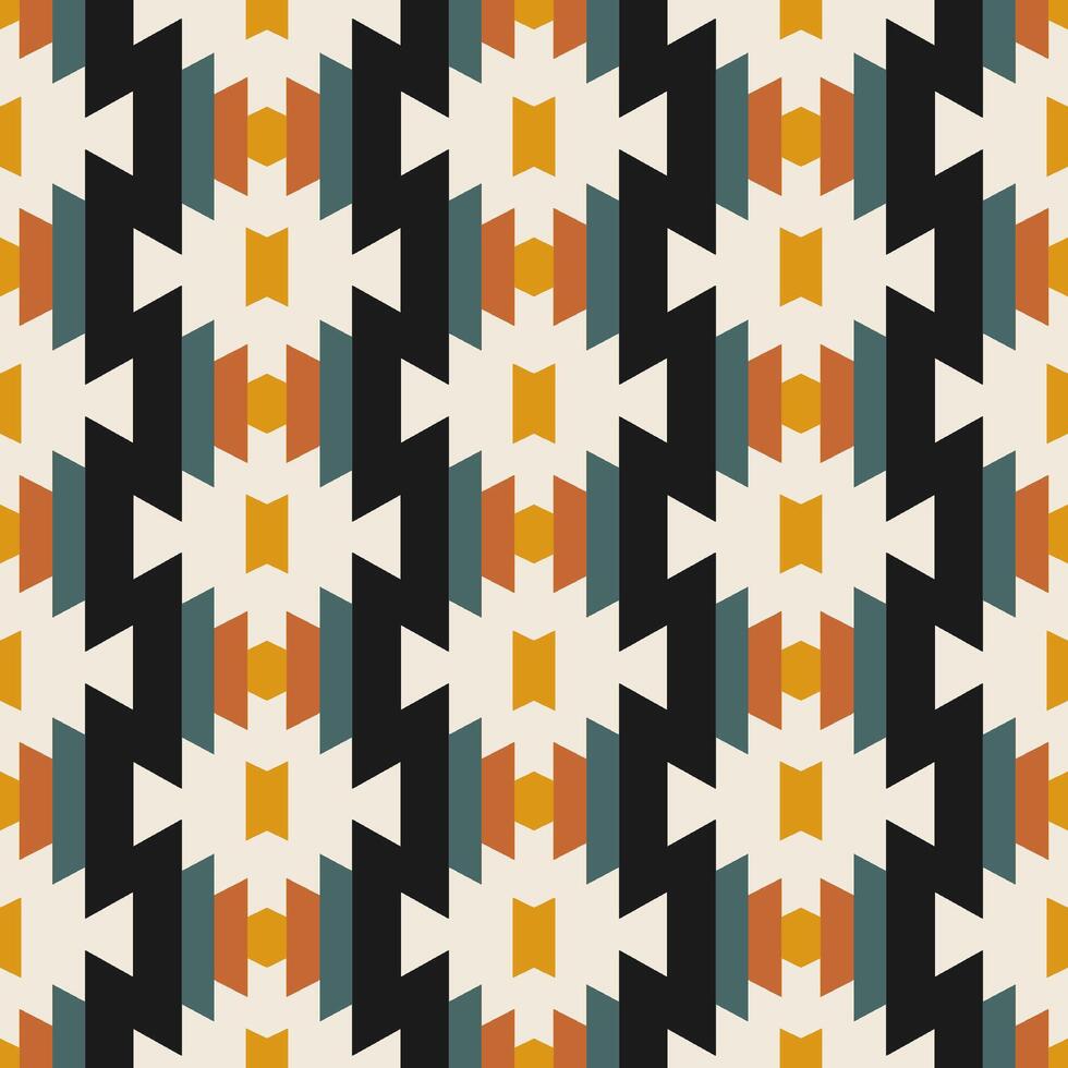 colorida asteca geométrico padronizar. colorida geométrico listras desatado padronizar asteca sudoeste estilo. étnico geométrico padronizar usar para tecido, têxtil, casa decoração elementos, estofamento. vetor