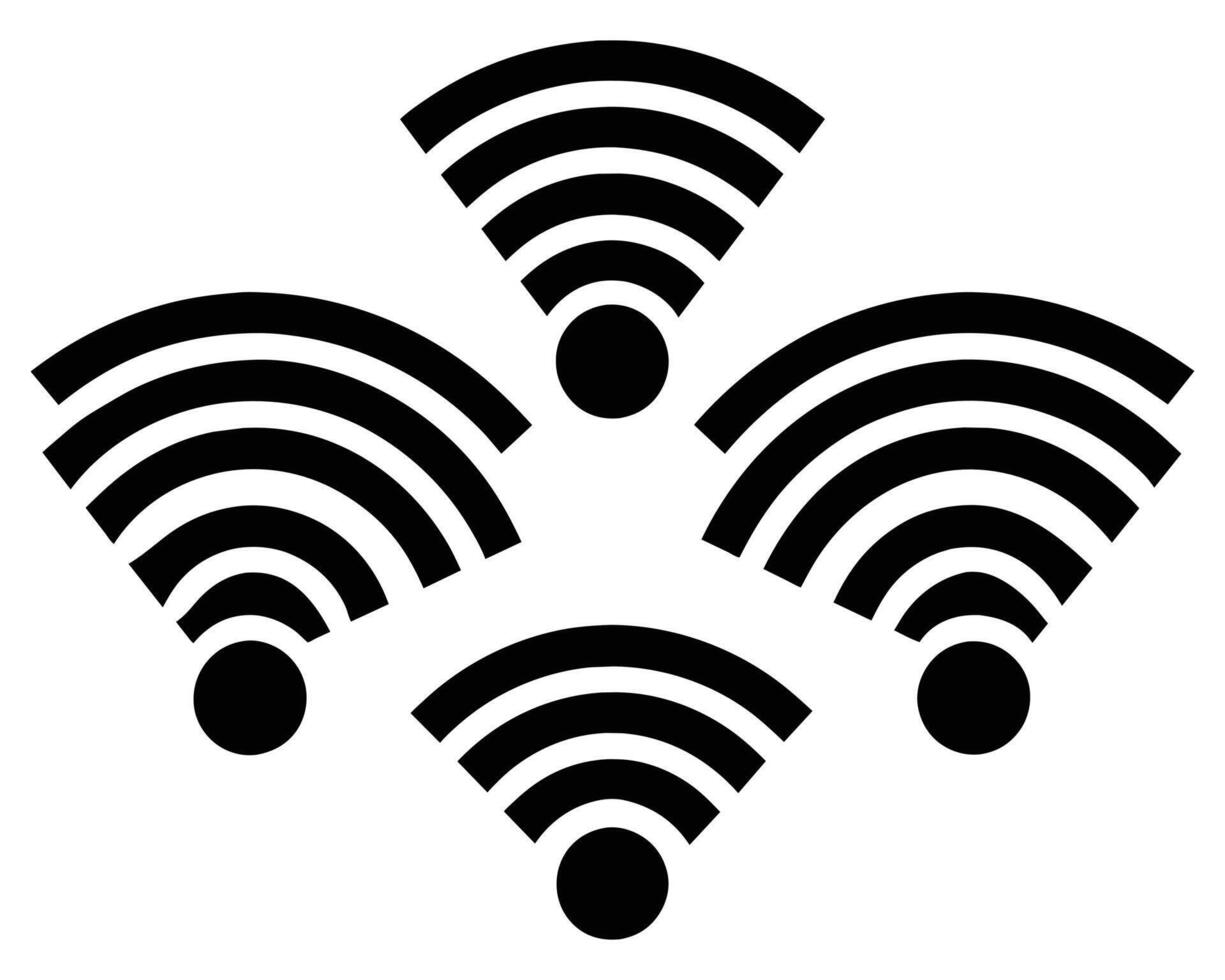 Wi-fi símbolo sem fio tecnologia vetor