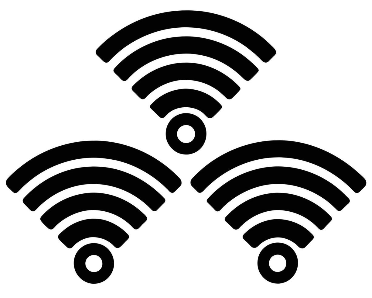Wi-fi símbolo sem fio tecnologia vetor