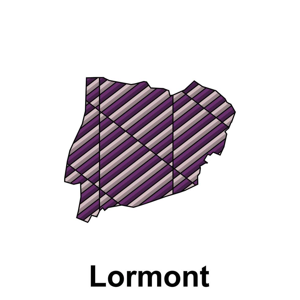 Lormont cidade mapa do França país, abstrato geométrico mapa com cor criativo Projeto modelo vetor