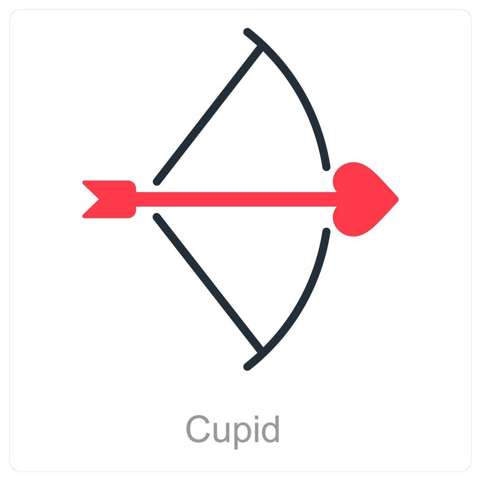 cupido e amor ícone conceito vetor