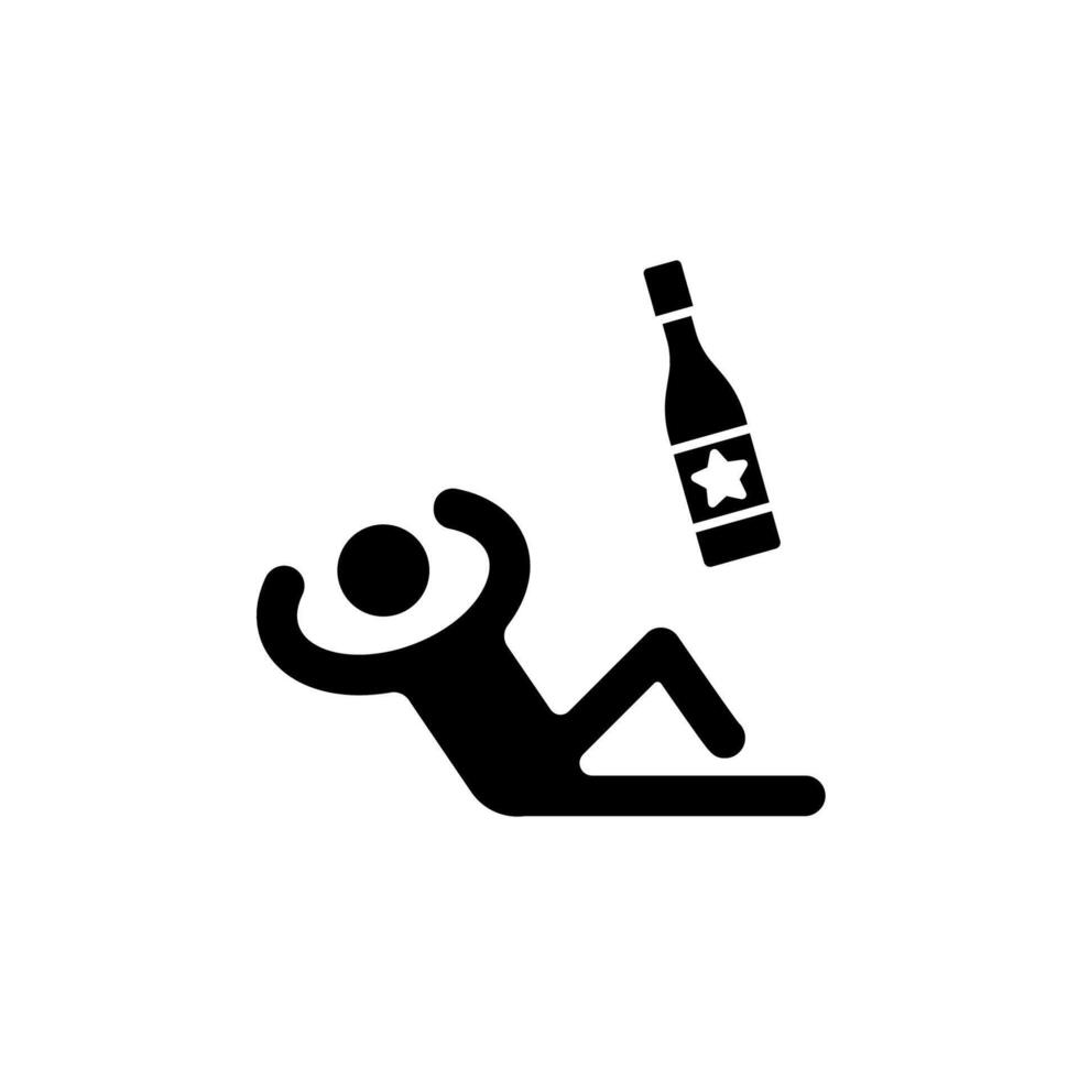 alcoolismo conceito linha ícone. simples elemento ilustração. alcoolismo conceito esboço símbolo Projeto. vetor
