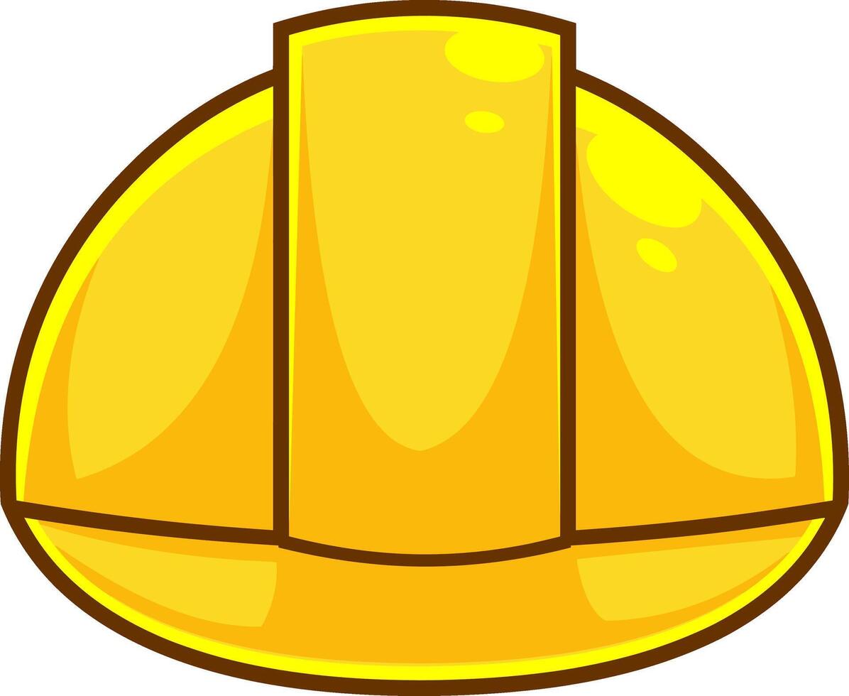 desenho animado amarelo construção capacete vetor