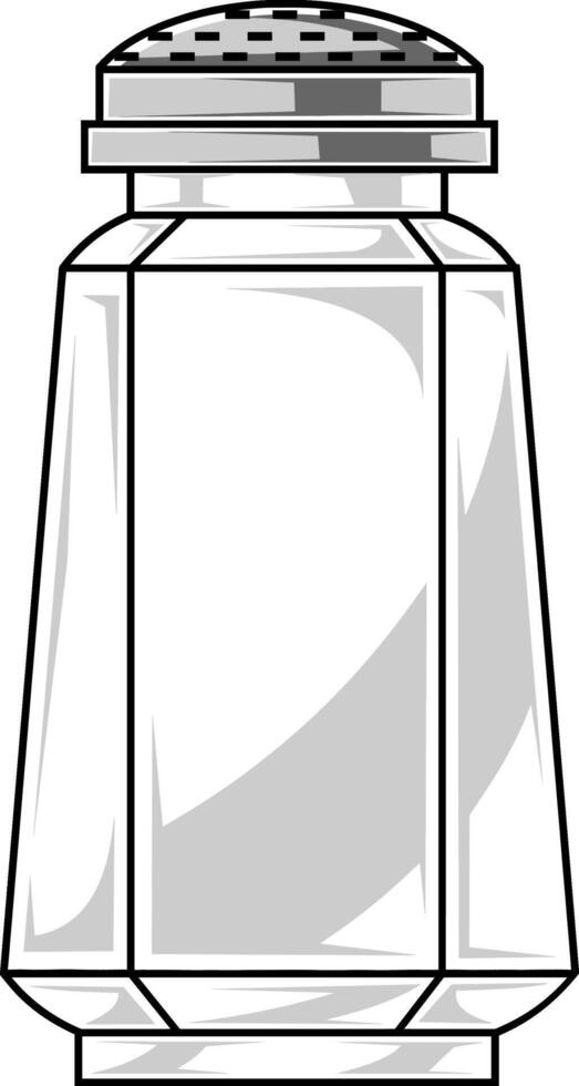 desenho animado vidro sal agitador vetor