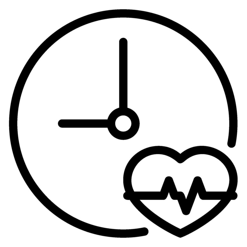 ícone de linha de coração vetor