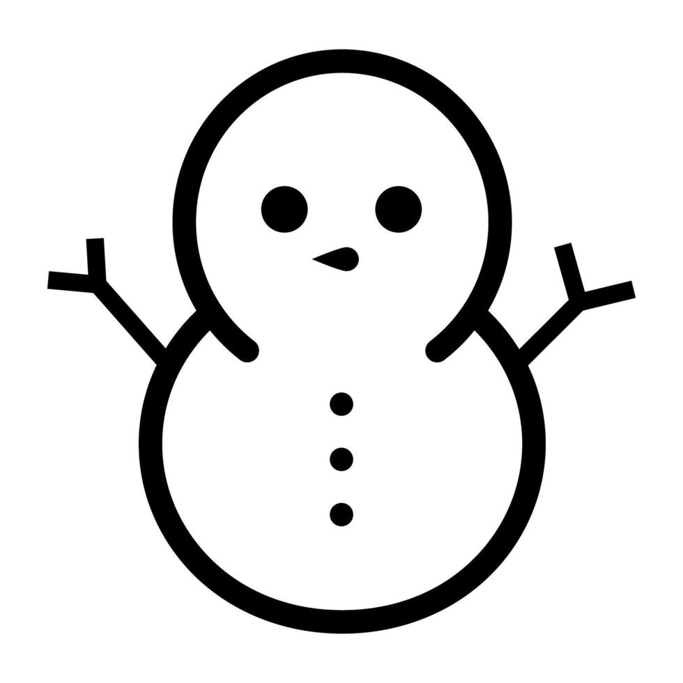 simples boneco de neve ícone. símbolo do inverno. vetor