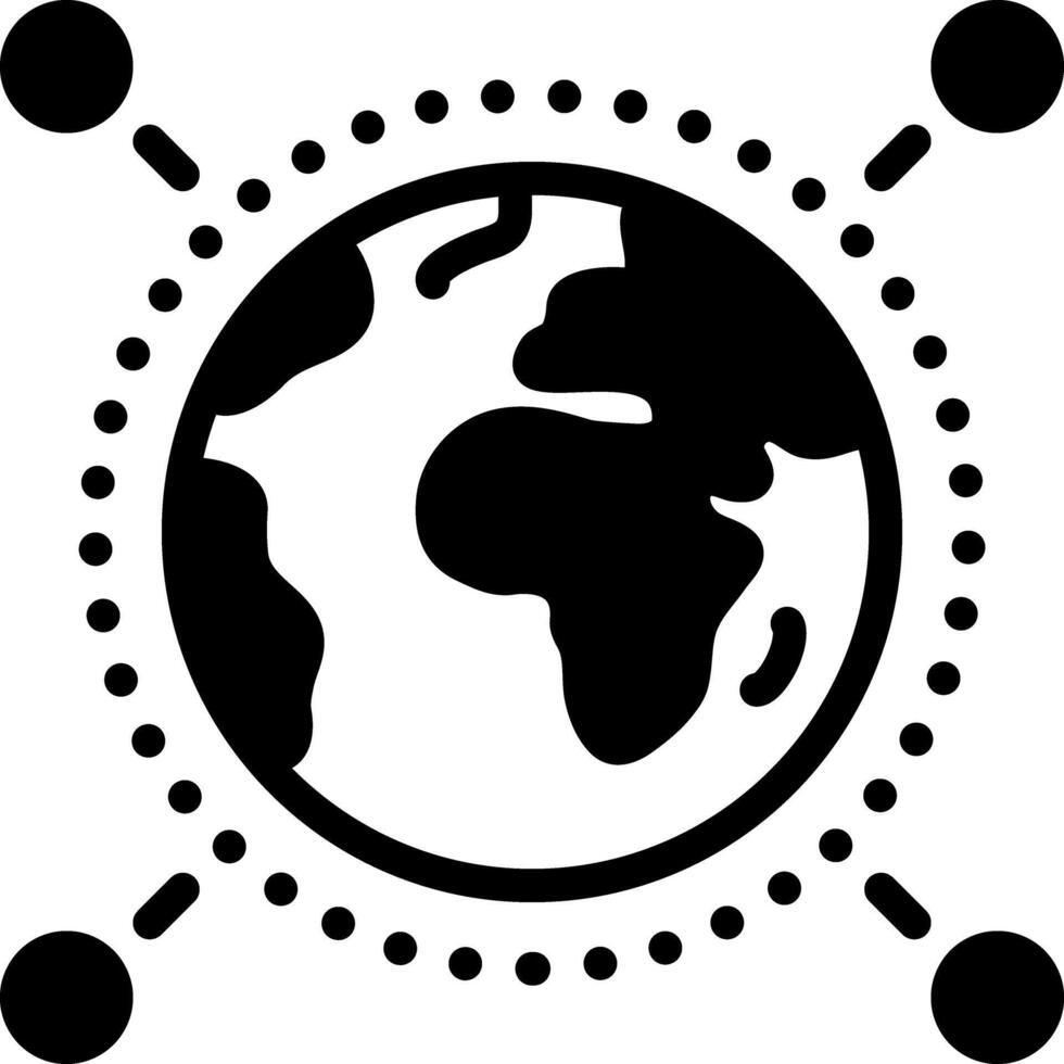 sólido Preto ícone para internacional vetor
