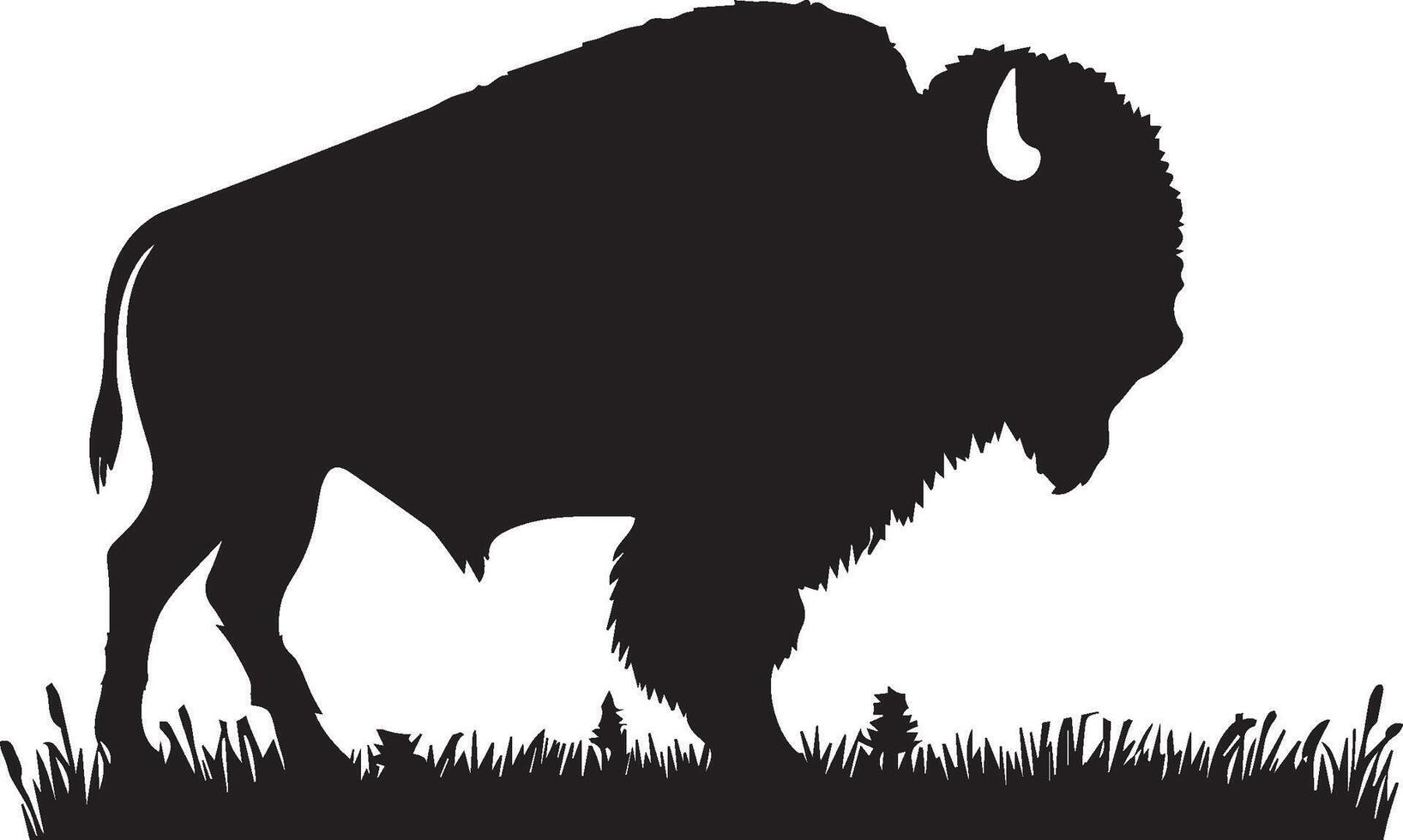 búfalo silhueta isolado em branco fundo. vaca logotipo vetor
