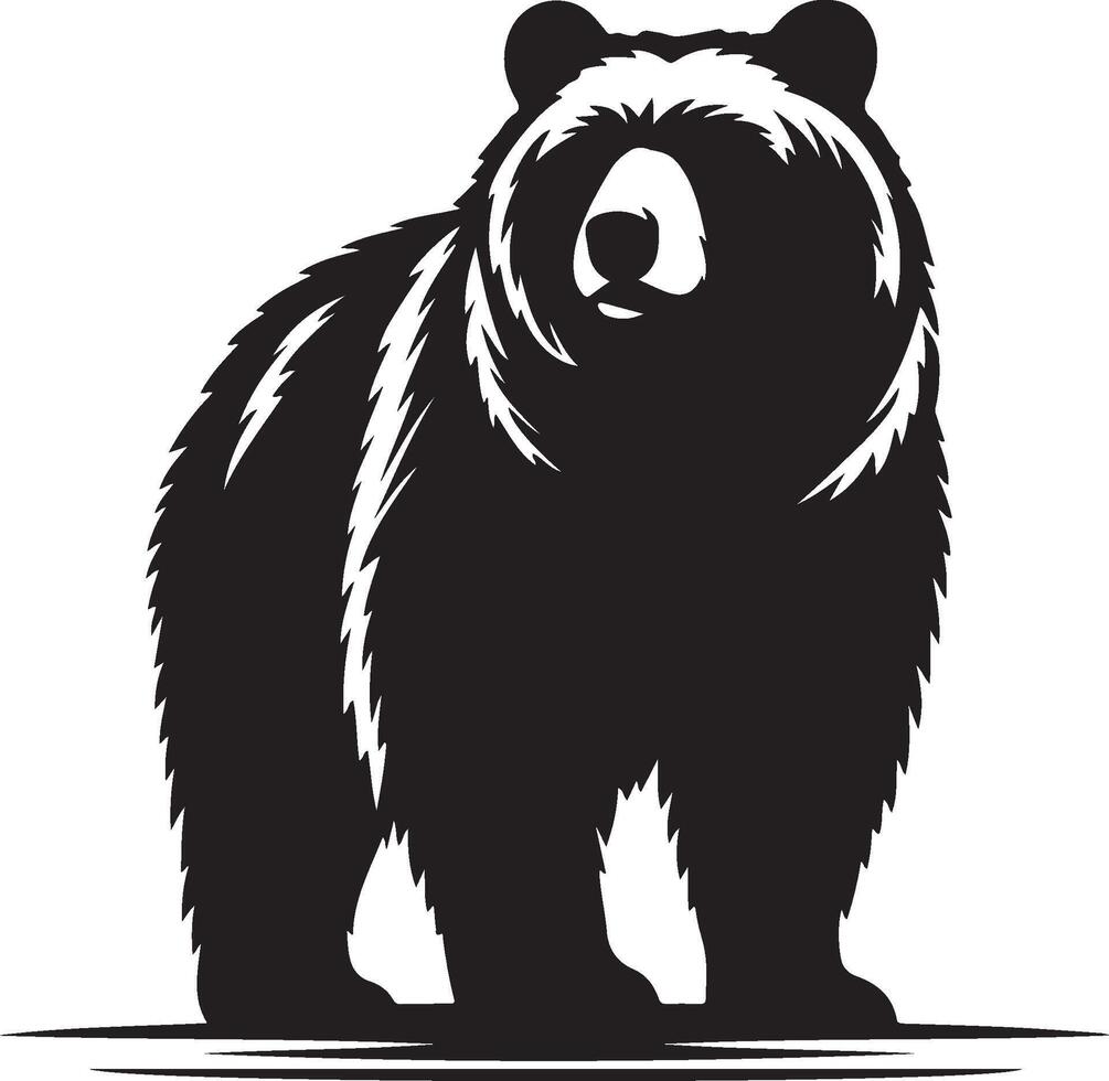 Urso silhueta ilustração vetor