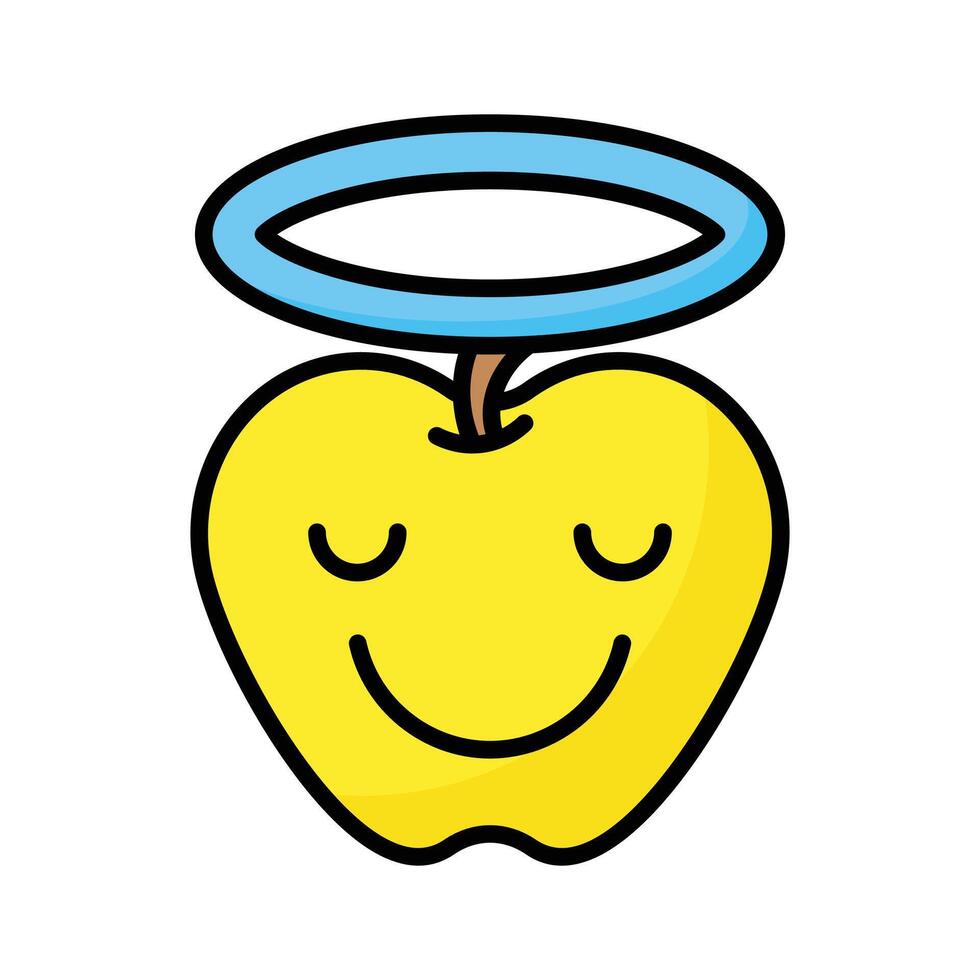 perfeitamente projetado ícone do anjo emoji, pronto para usar vetor