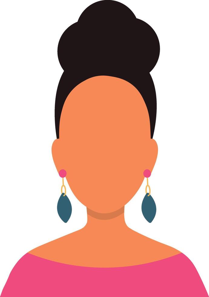 africano mulheres avatar dentro em branco face Projeto. retrato do utilizador perfil. isolado ilustração vetor