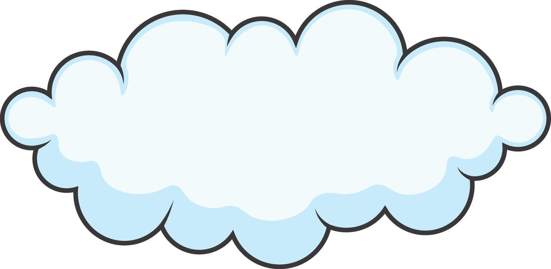 desenho animado nuvens em branco fundo. cloudscape elemento vetor