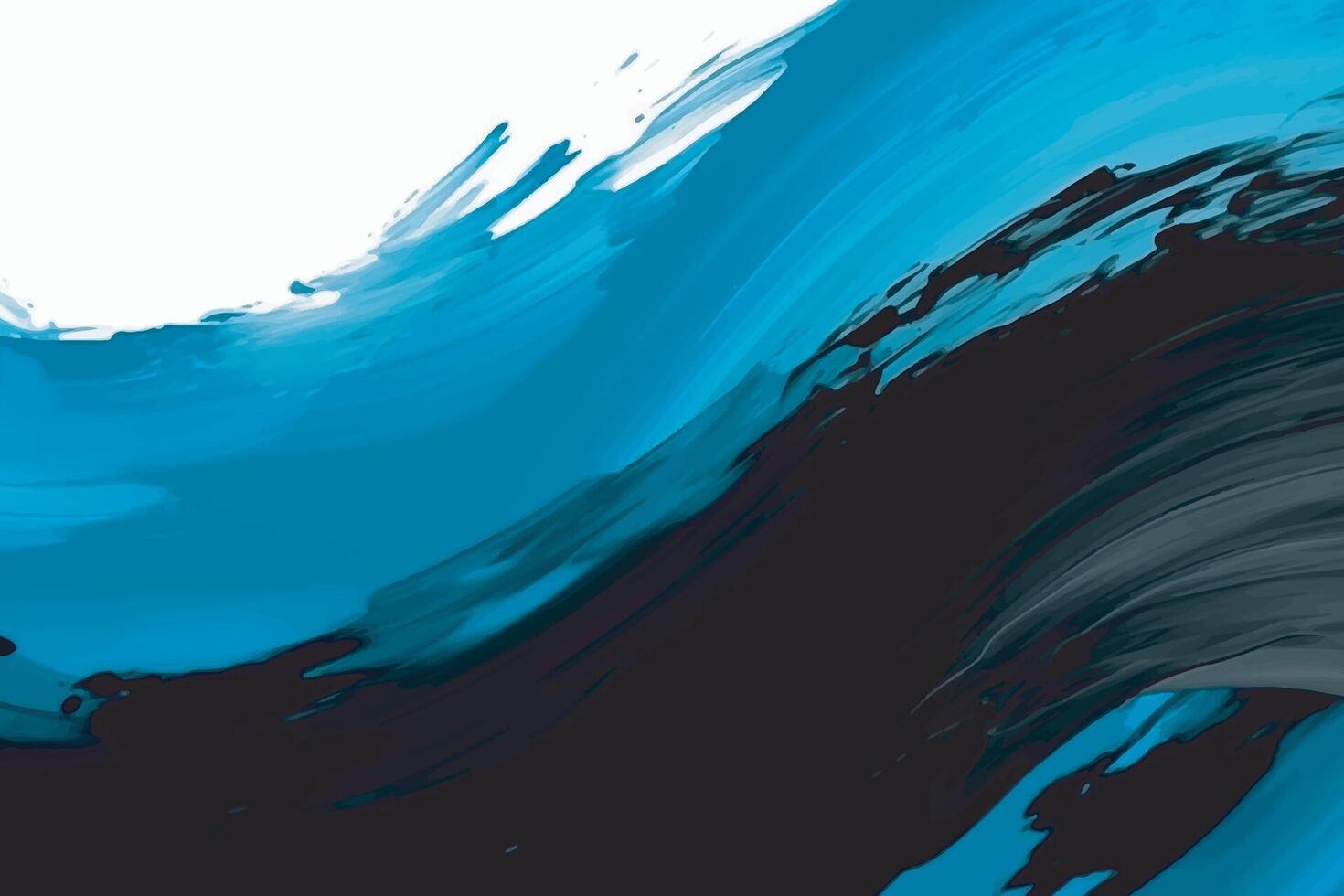 azul e Preto cor grunge abstrato escova acidente vascular encefálico fundo vetor