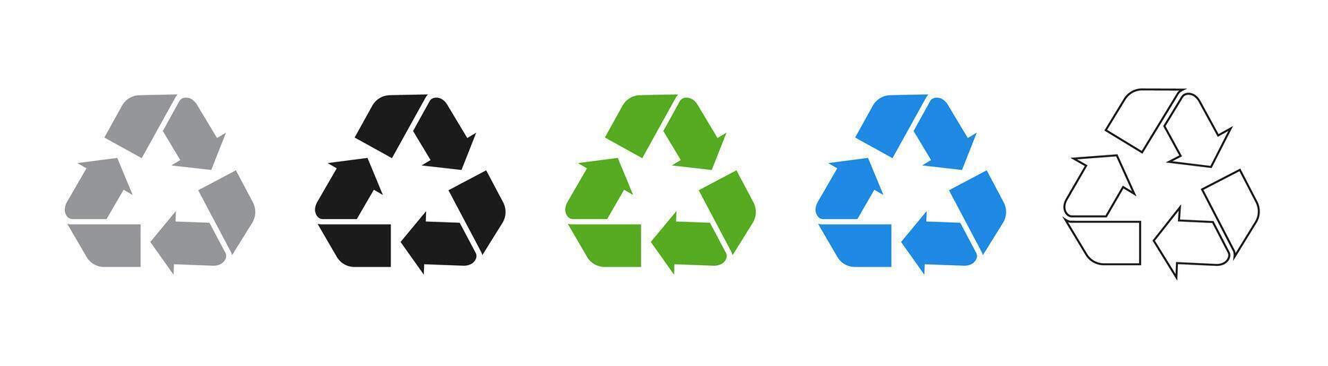reciclando ícones, reciclar logotipo símbolo, verde reciclar ou reciclando Setas; flechas vetor
