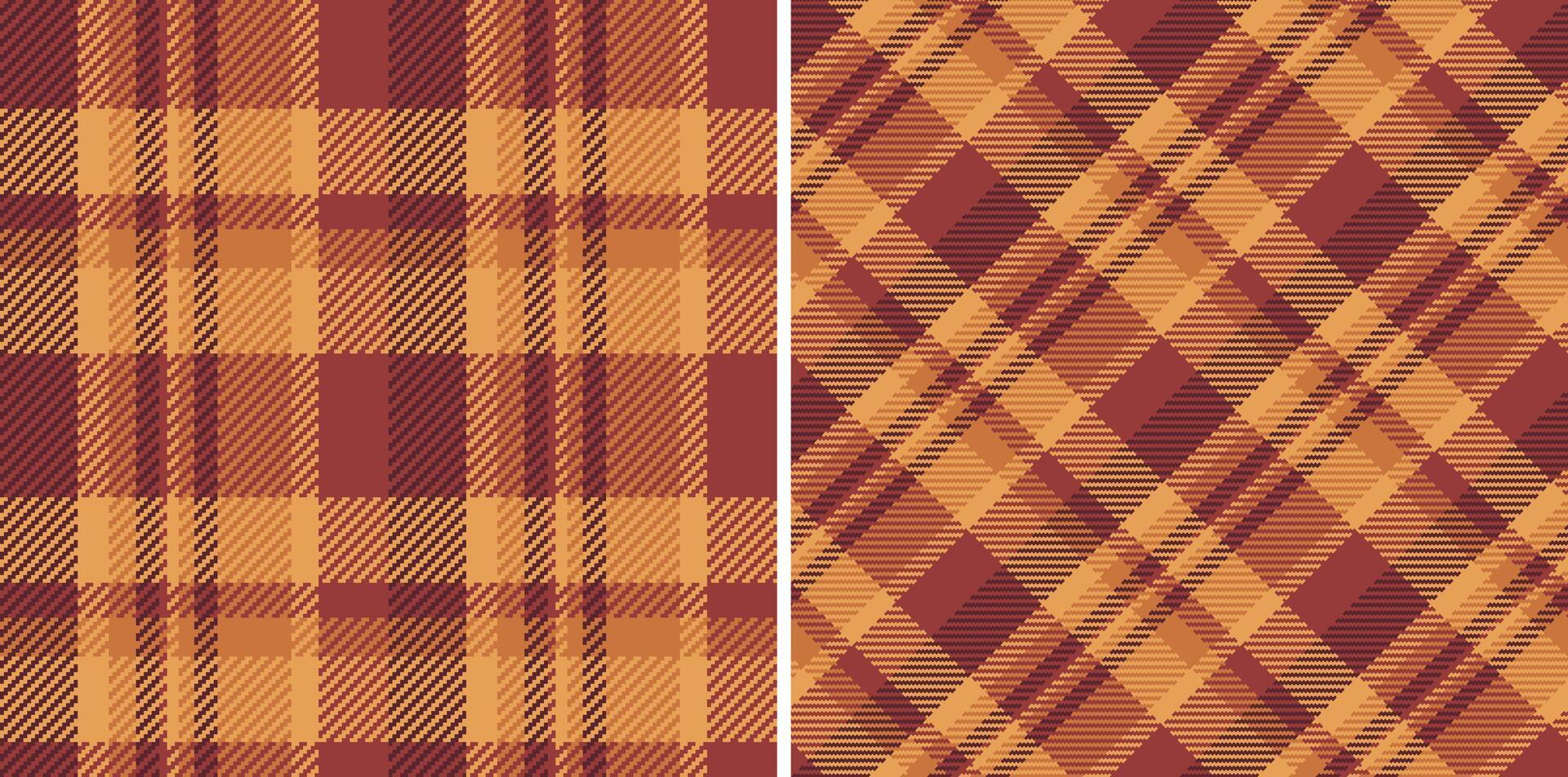 tecido xadrez desatado do Verifica tartan fundo com uma textura têxtil padronizar . conjunto dentro caloroso cores para vidraça impressão blusa, bainha vestir, magro calça. vetor