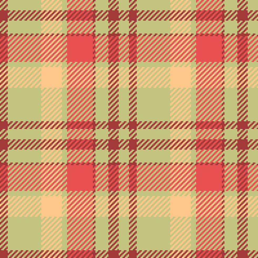 desatado Verifica do tartan têxtil xadrez com uma tecido fundo textura padronizar. vetor