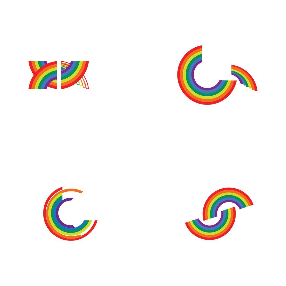 ilustração em vetor de modelo de símbolo de logotipo lgbt - vetor