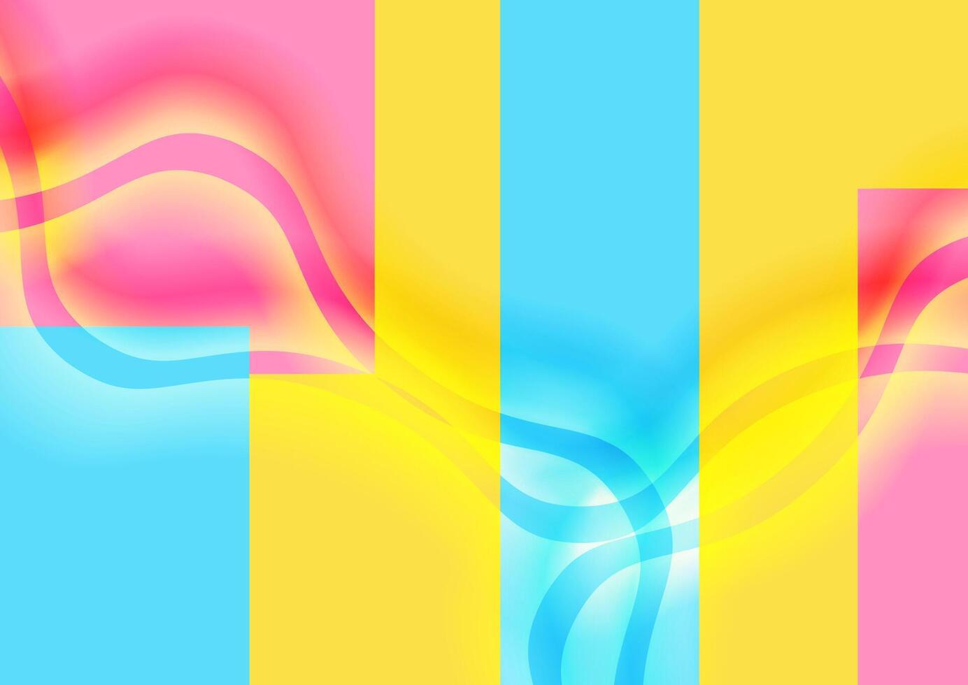colorida pastel mínimo abstrato fundo com lustroso ondas vetor