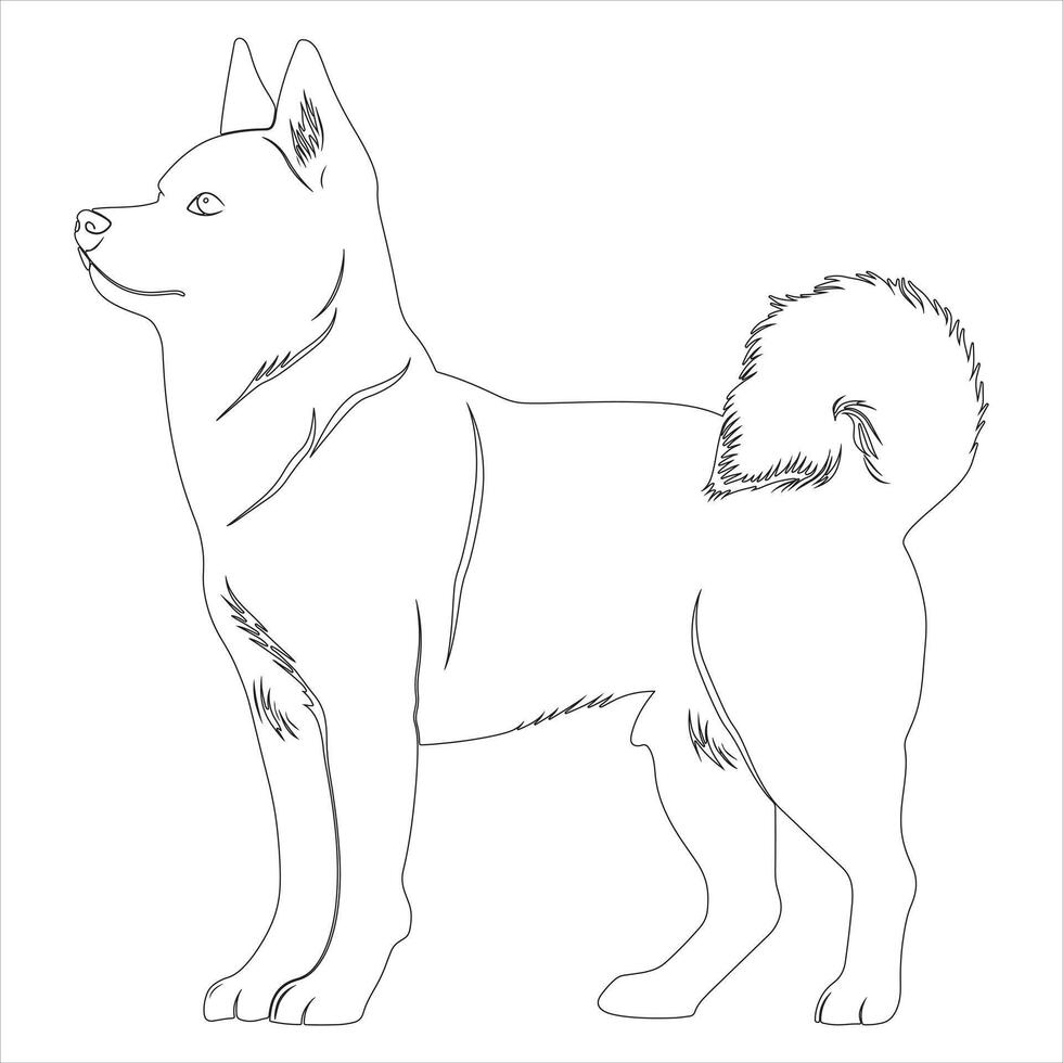 mão desenhado cachorro esboço ilustração vetor