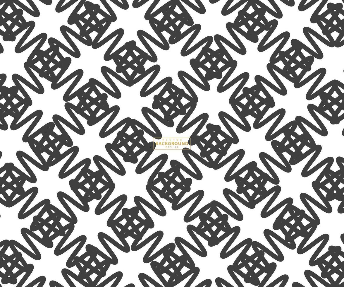 zig zag linhas padronizar. Preto ondulado linha em branco fundo. abstrato aceno, ilustração vetor