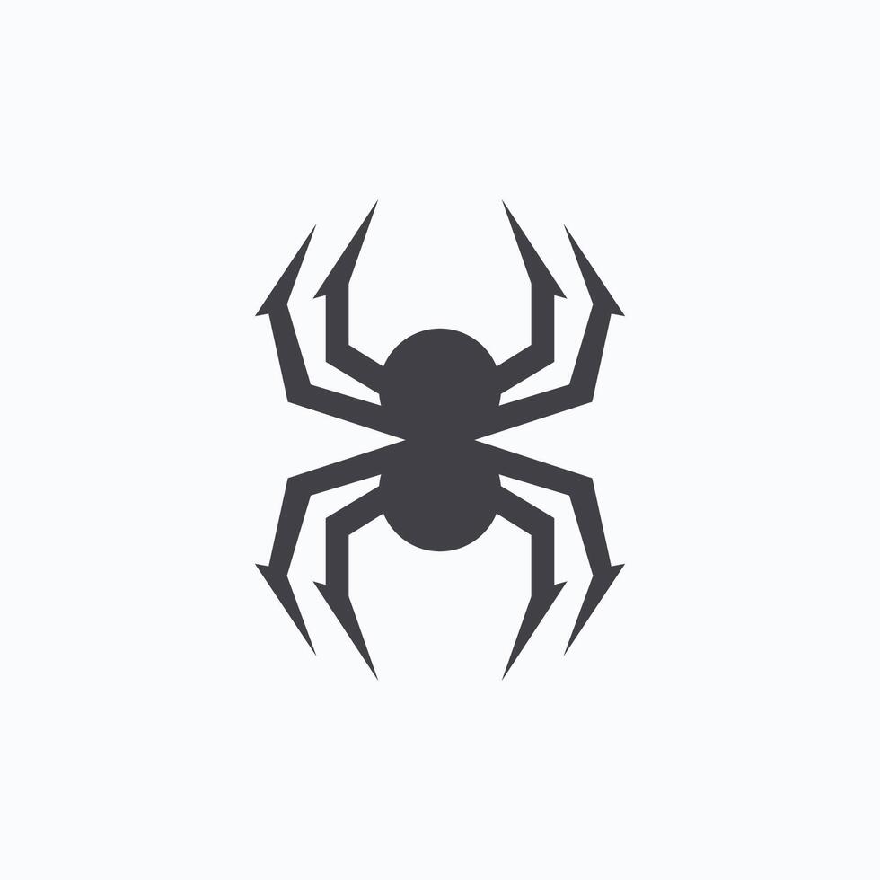 aranha logotipo modelo e ícone vetor