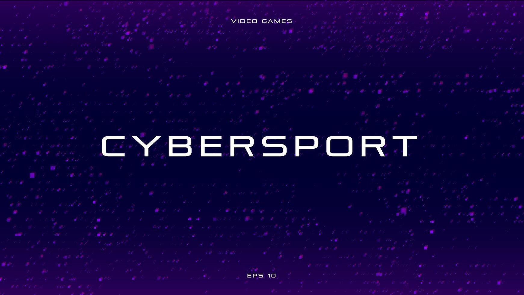 ciberesporte abstrato roxa fundo com quadrado partículas. roxa bandeira com geométrico padronizar. esports conceito. Projeto para jogos e cyber Esportes eventos. vetor