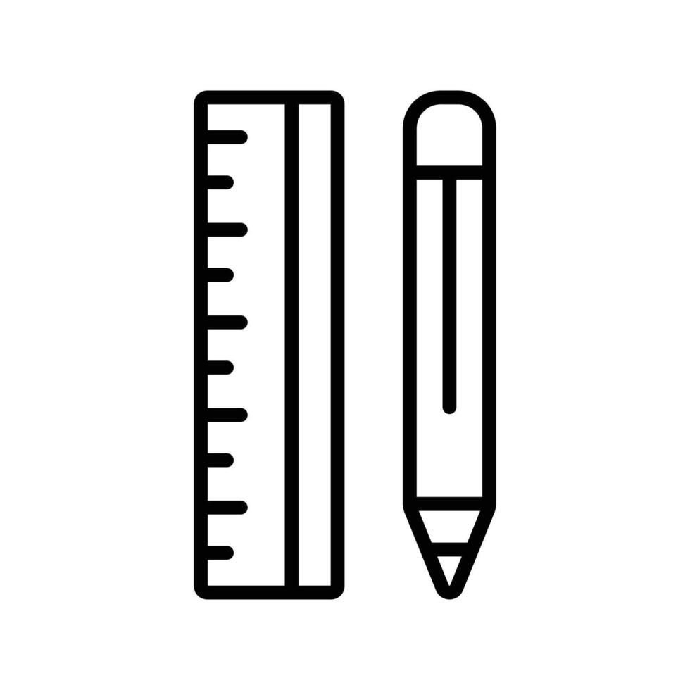 régua ícone Projeto modelo simples e limpar \ limpo vetor