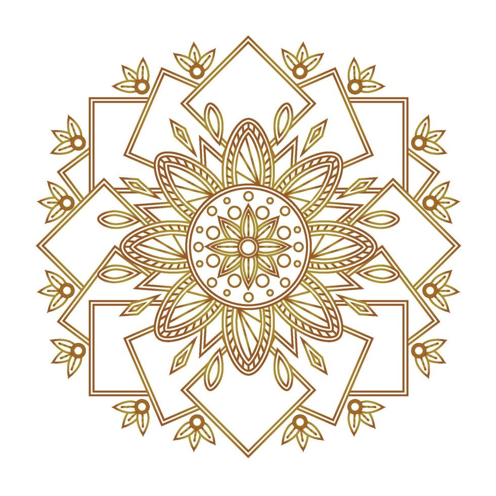 luxo mandala dourado vetor