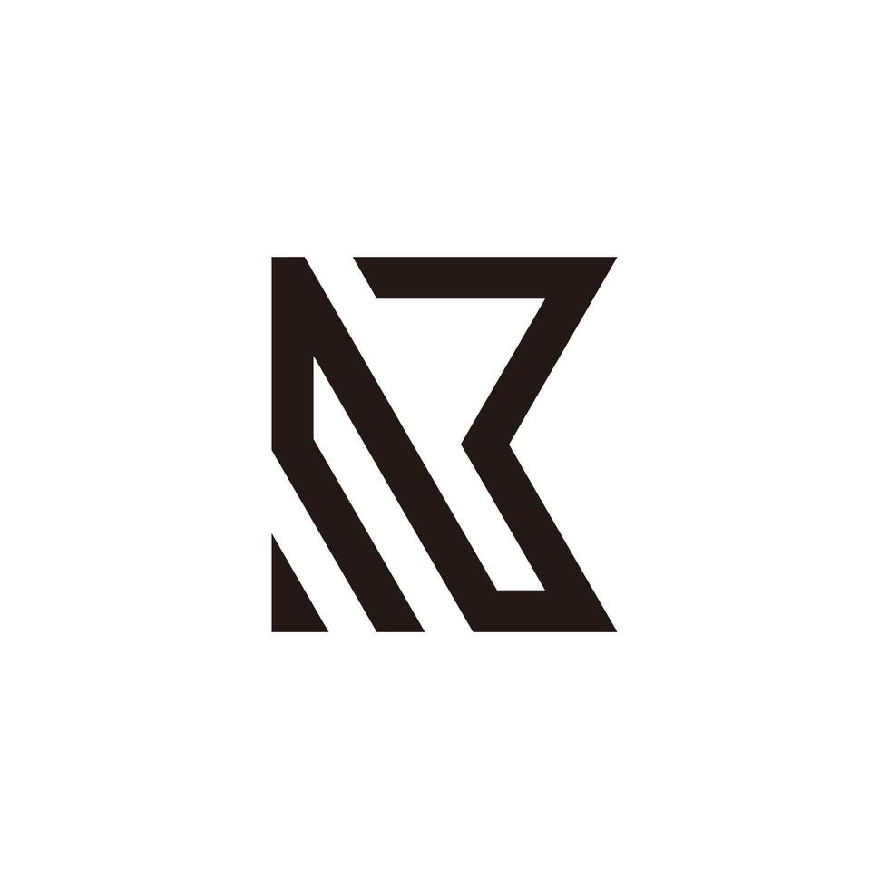carta nk listras geométrico linear logotipo vetor