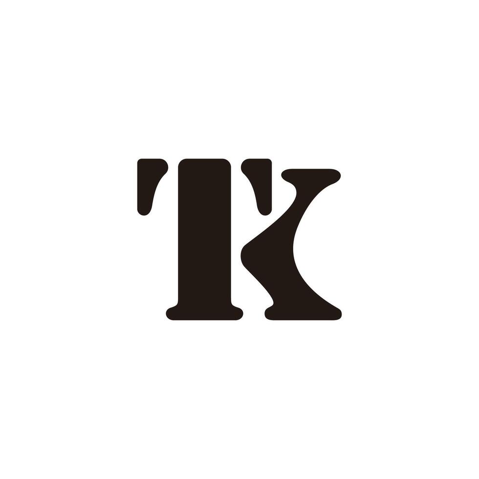 carta tk simples vintage Projeto logotipo vetor