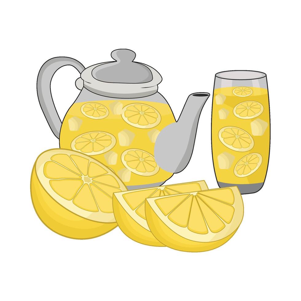 ilustração do limão suco vetor
