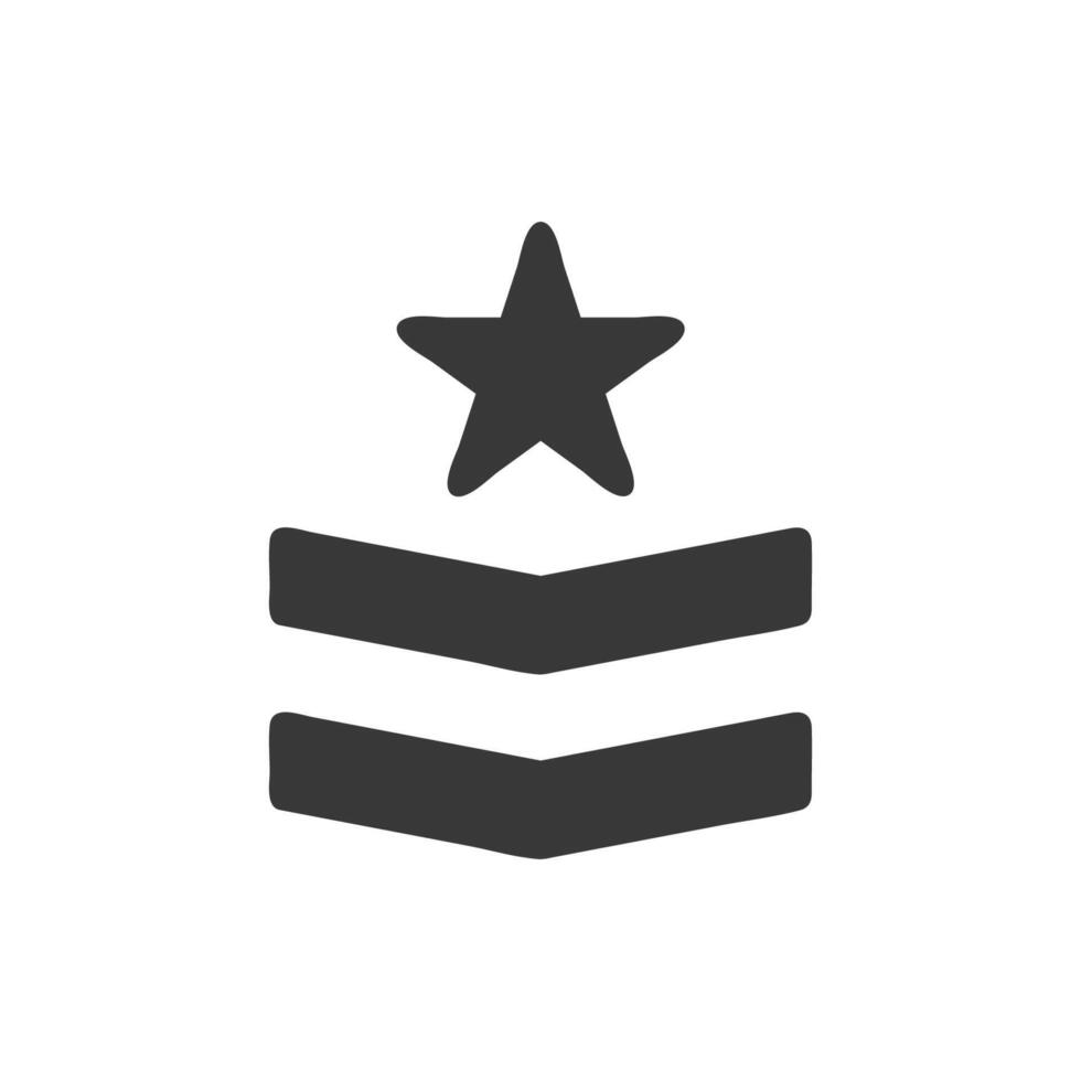crachá ícone sólido cinzento militares ilustração vetor