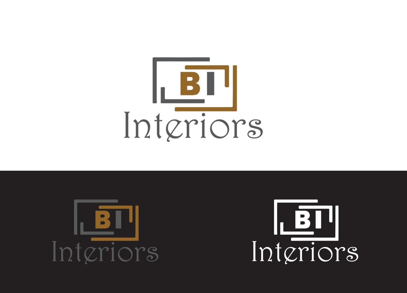 logotipo de interiores ou modelo de imagem vetorial de design de ícone vetor