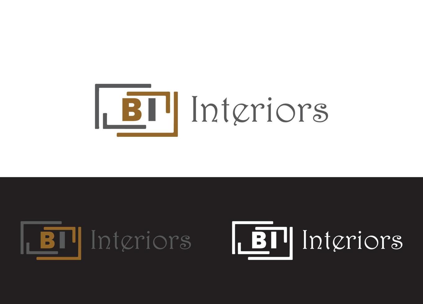 logotipo de interiores ou modelo de imagem vetorial de design de ícone vetor