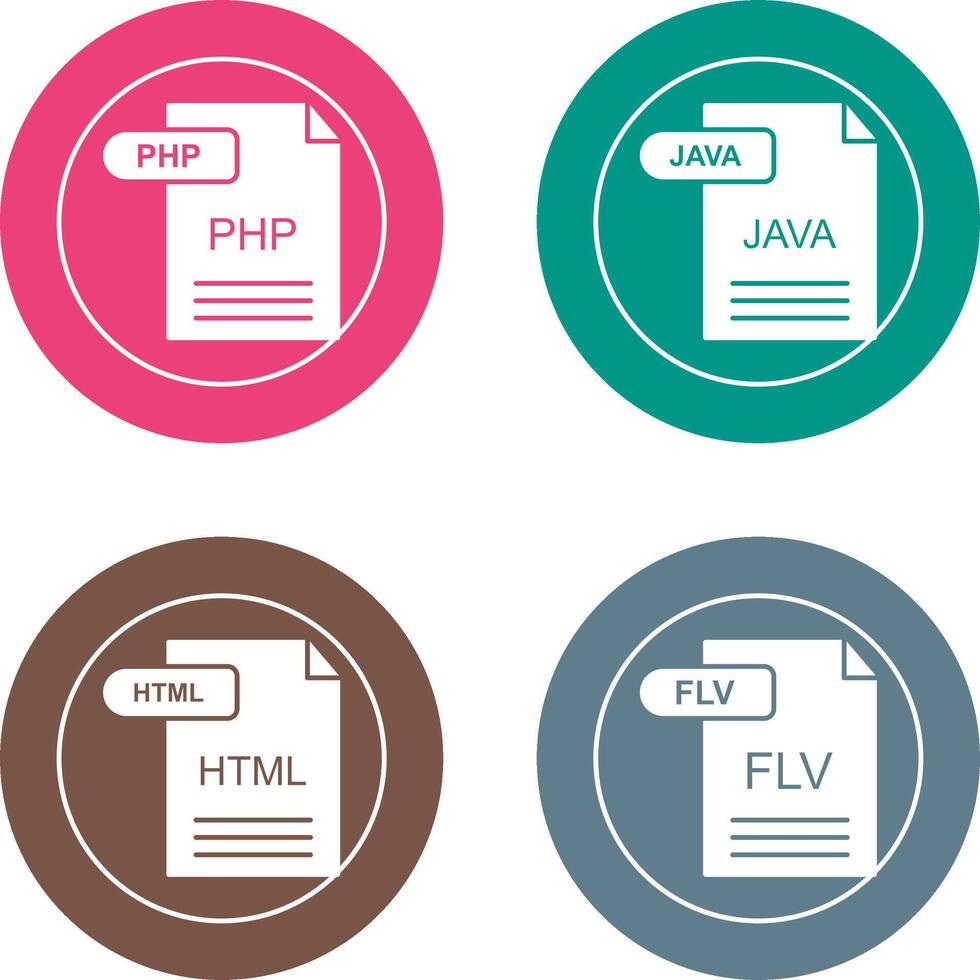 php e Java ícone vetor