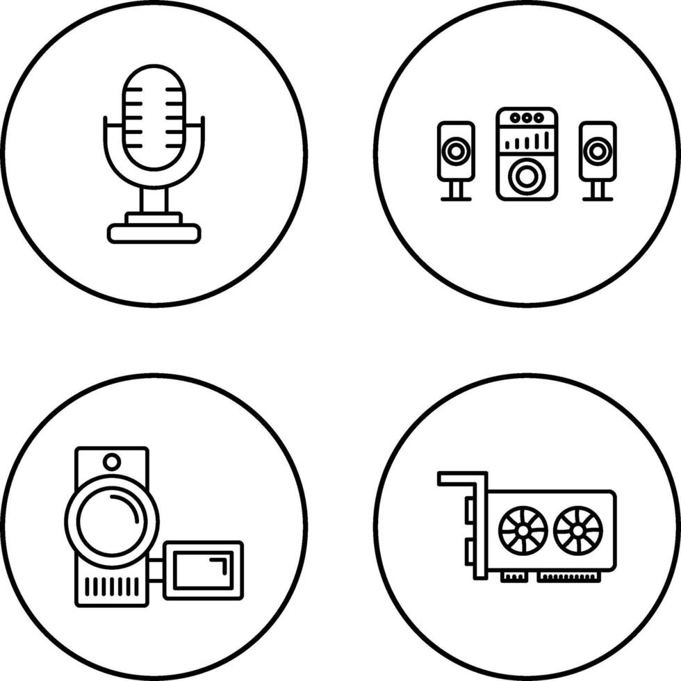 microfone e som sistema ícone vetor