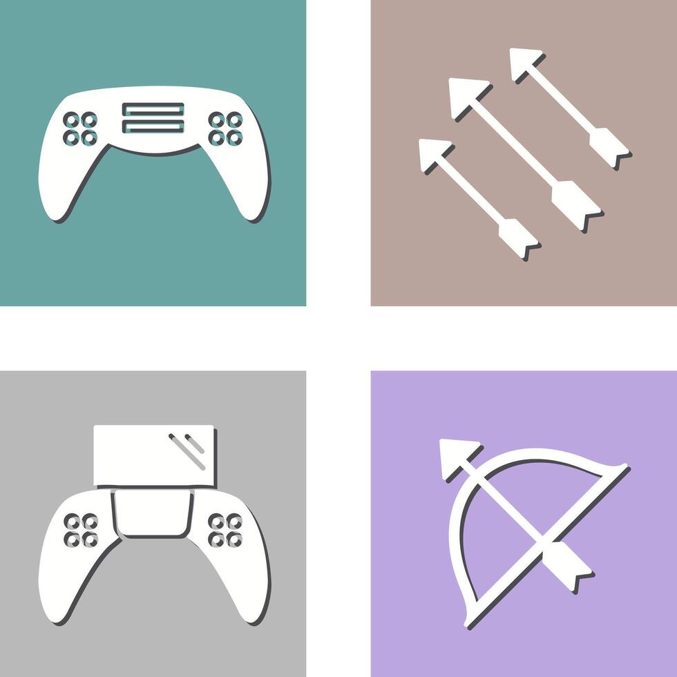 jogos console e Setas; flechas ícone vetor