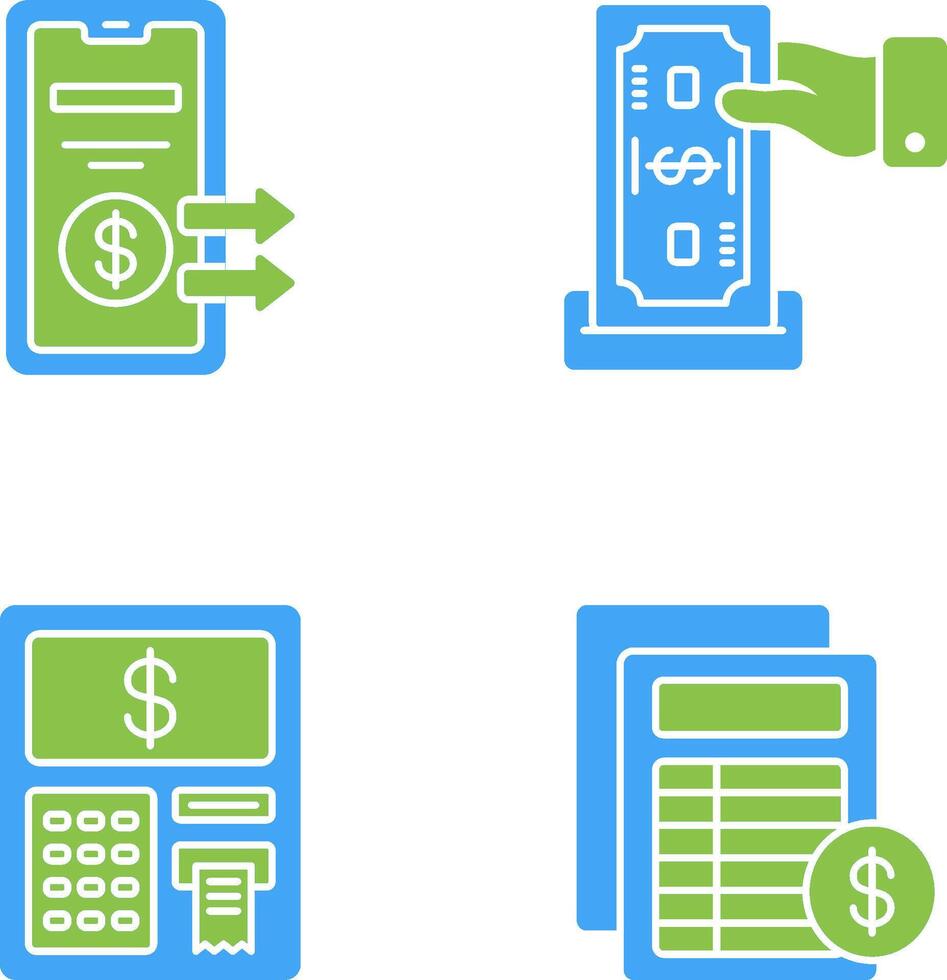 depósito e transferir ícone vetor