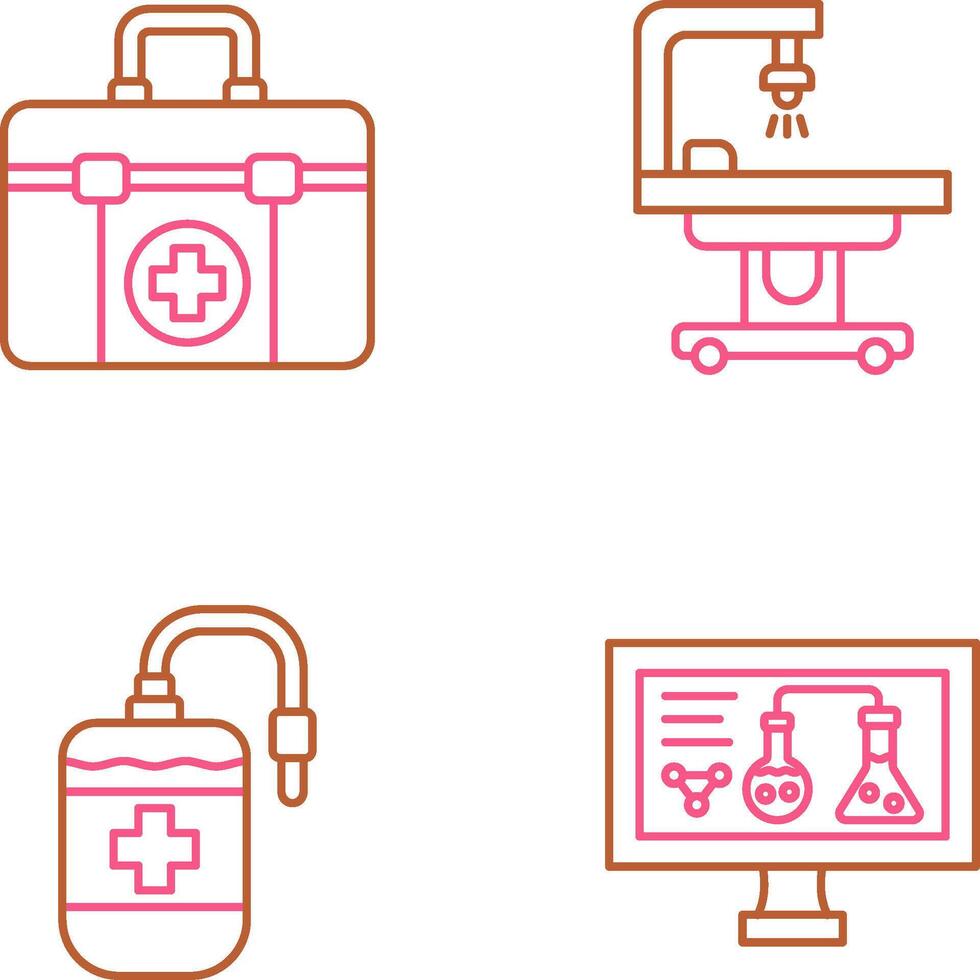 primeiro ajuda kit e operativo quarto ícone vetor