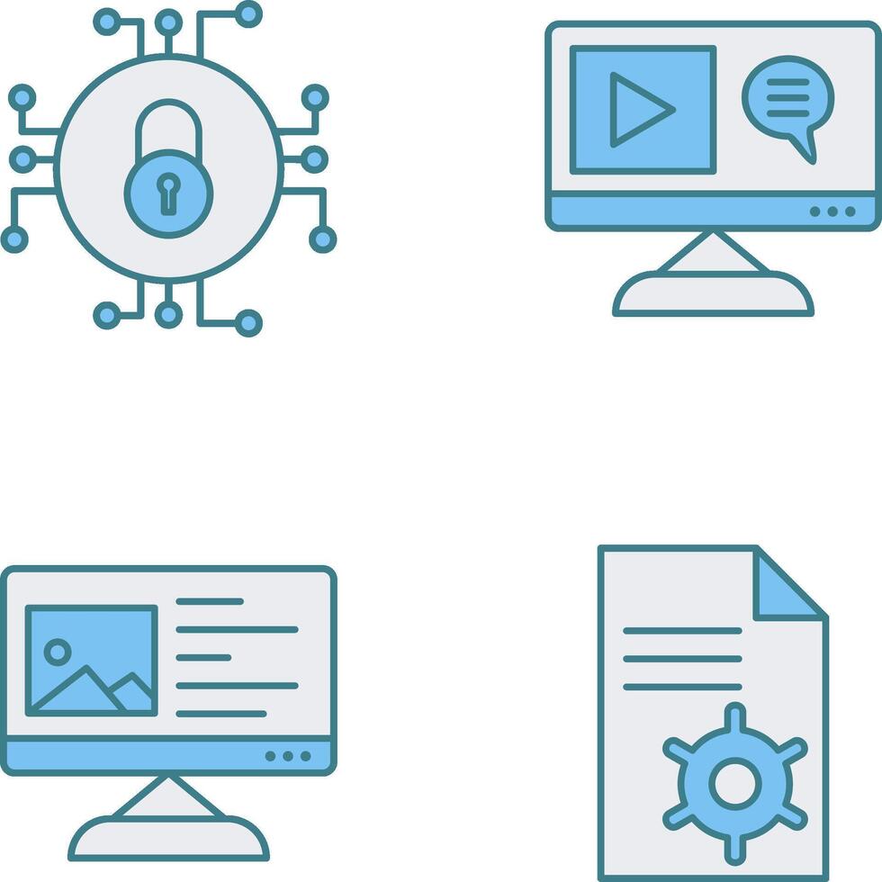 dados segurança e conteúdo Produção ícone vetor