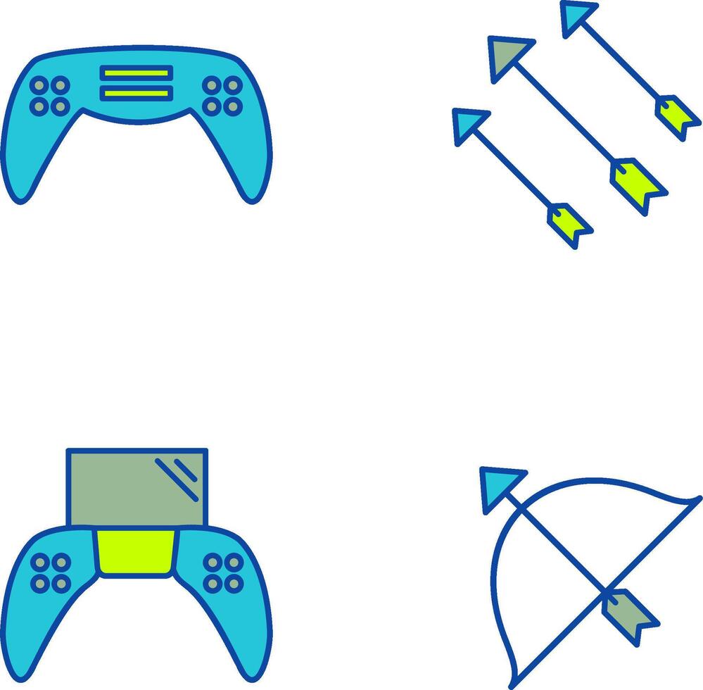 jogos console e Setas; flechas ícone vetor