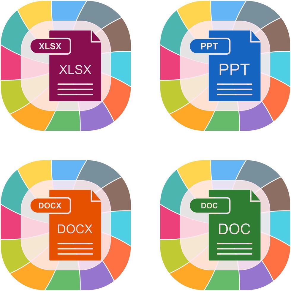 xlsx e ppt ícone vetor