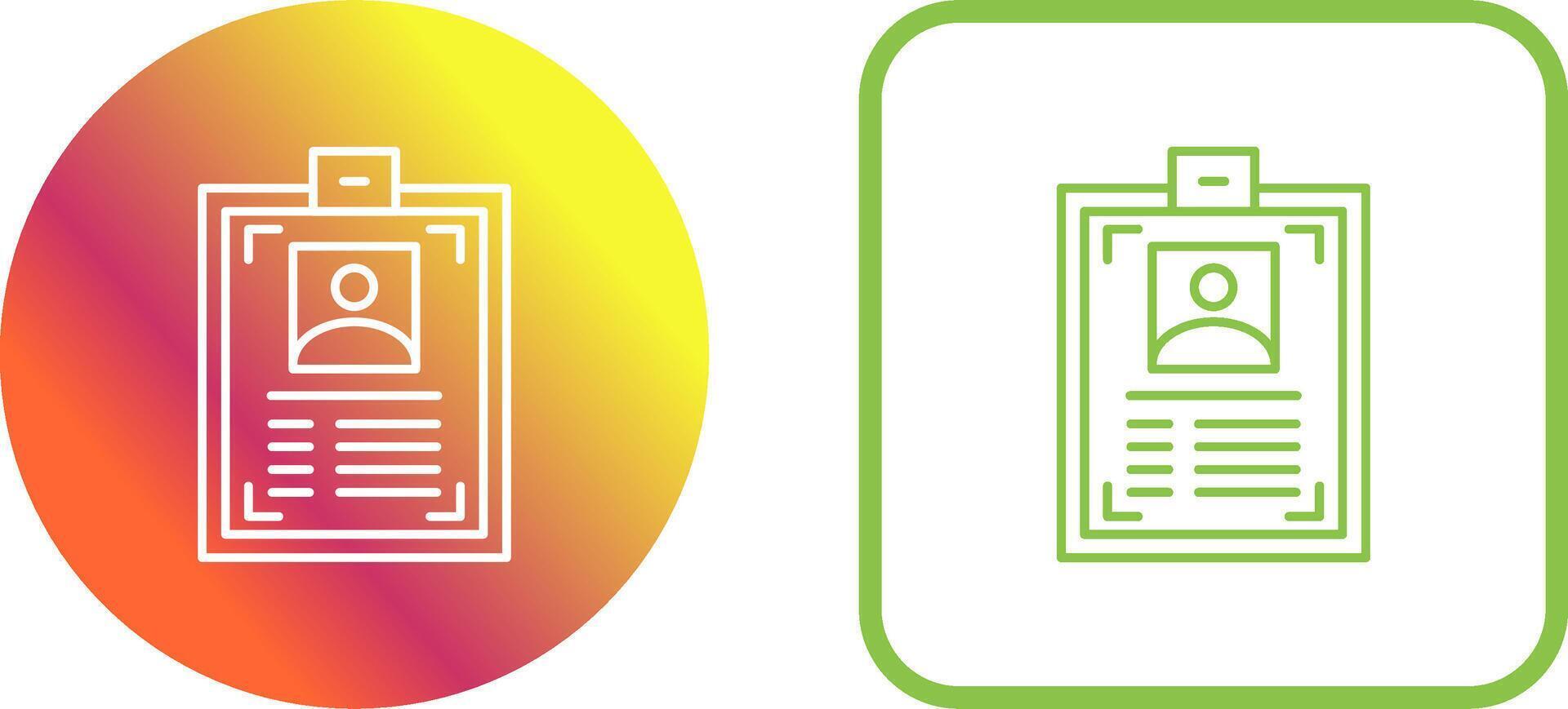 design de ícone de cartão de identificação vetor