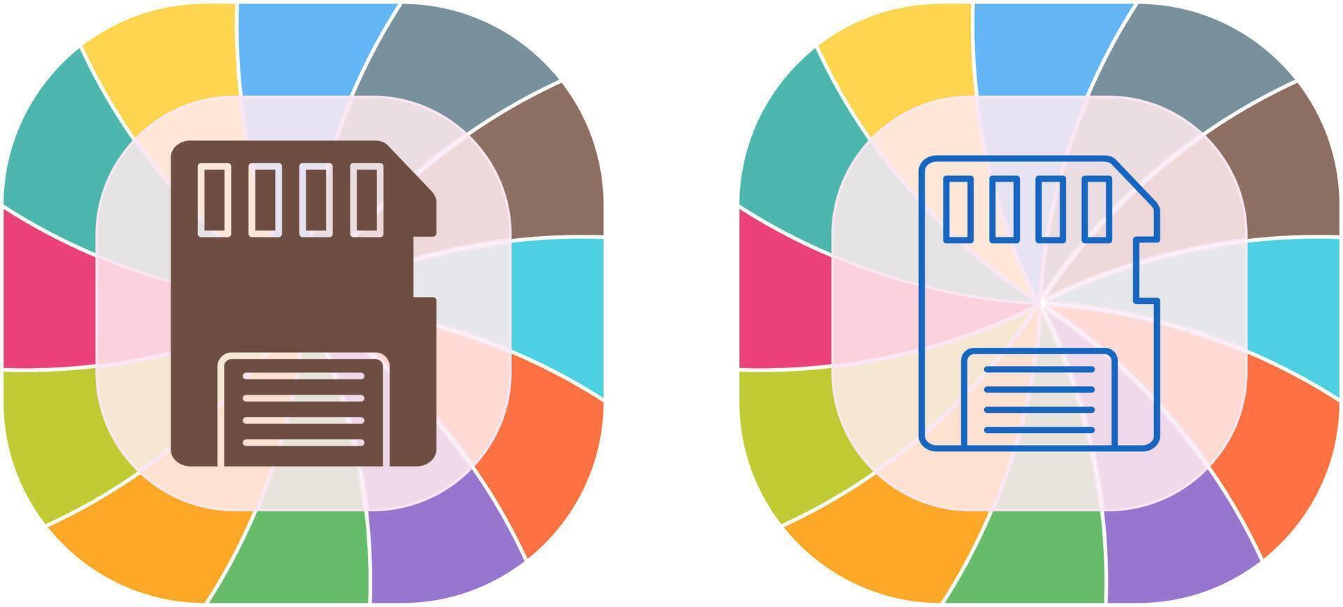 memória cartão ícone Projeto vetor