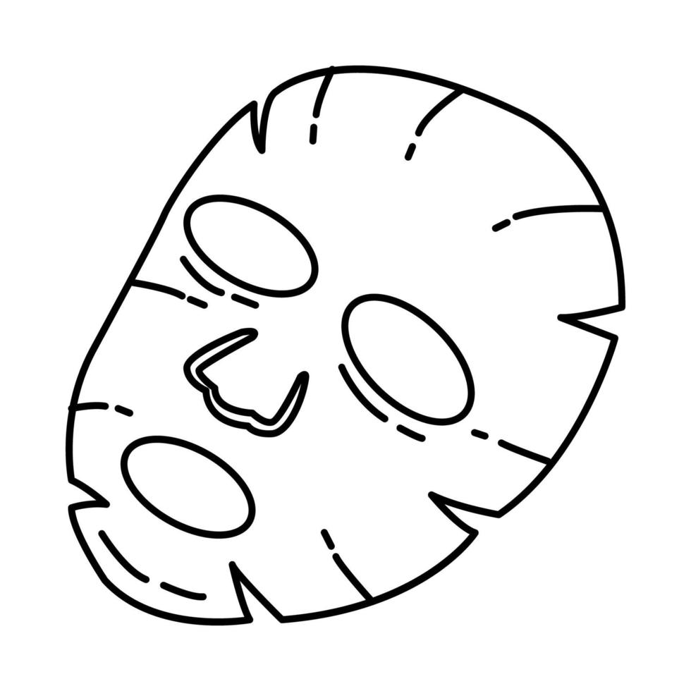 ícone de tratamento de máscara facial. doodle desenhado à mão ou estilo de ícone de contorno vetor