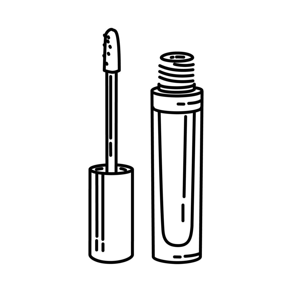 ícone de brilho labial. doodle desenhado à mão ou estilo de ícone de contorno vetor