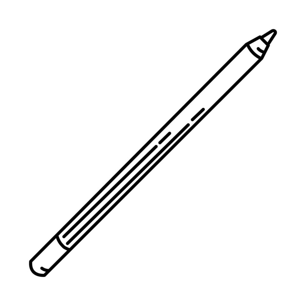 ícone de lápis delineador. doodle desenhado à mão ou estilo de ícone de contorno vetor