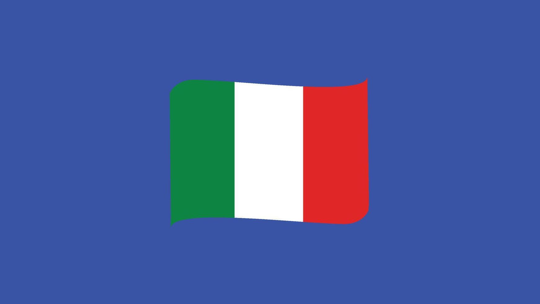 Itália bandeira fita europeu nações 2024 equipes países europeu Alemanha futebol símbolo logotipo Projeto ilustração vetor
